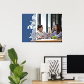 チームで一つ Inspirational Wall Art for Offices ポスター (ホームオフィス)