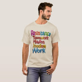 チームで自由に働けるレジスタンス Tシャツ (正面フル)