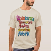 チームで自由に働けるレジスタンス Tシャツ (正面)