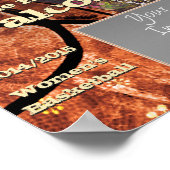 チームと選手のフォトガールズバスケットボール ポスター (角)