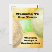 チームに参加しよう パステルカラーの従業員感謝 ポストカード (正面/裏面)