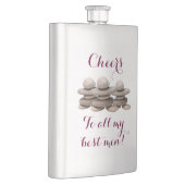 チームに感謝していカスタマイズ可能な男性をグルーミング フラスク (右)