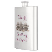 チームに感謝していカスタマイズ可能な男性をグルーミング フラスク (左)