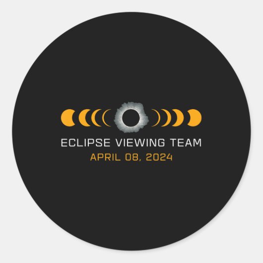 チームのおもしろいEclipse天太陽の文学の表示 ラウンドシール (正面)