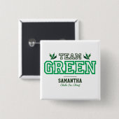 チームのグリーンメンバー 缶バッジ (正面&裏面)