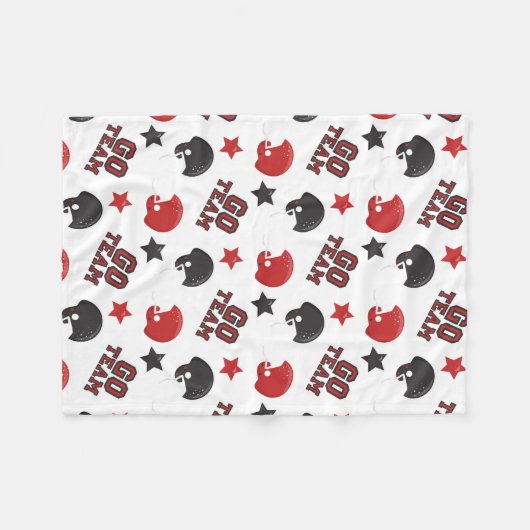 チームのサッカーヘルメットに移動 フリースブランケット (正面(横))