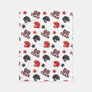 チームのサッカーヘルメットに移動 フリースブランケット