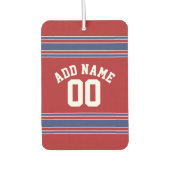 チームのジャージーと名前をカスタムすると番号 カーエアーフレッシュナー (正面)