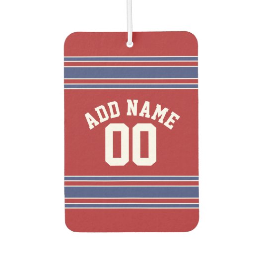 チームのジャージーと名前をカスタムすると番号 カーエアーフレッシュナー (正面)