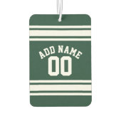 チームのジャージーと名前をカスタムすると番号 カーエアーフレッシュナー (裏面)