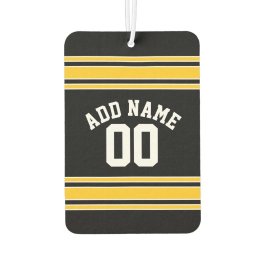 チームのジャージーと名前をカスタムすると番号 カーエアーフレッシュナー (裏面)