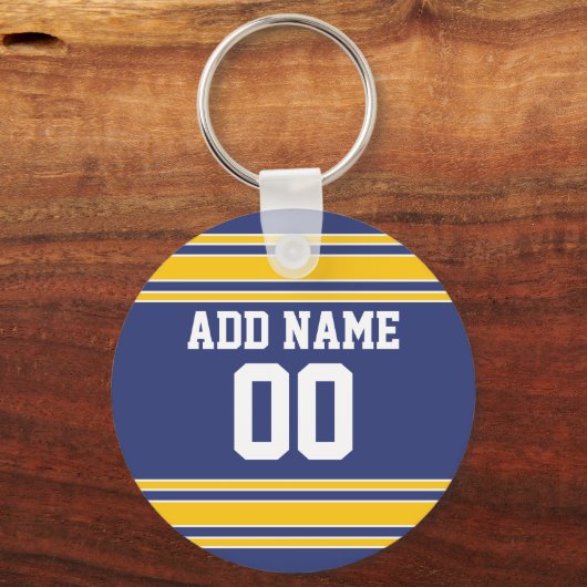 チームのジャージーと名前をカスタムすると番号 キーホルダー (正面)