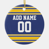 チームのジャージーと名前をカスタムすると番号 セラミックオーナメント (正面)