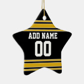 チームのジャージーと名前をカスタムすると番号 セラミックオーナメント (右)