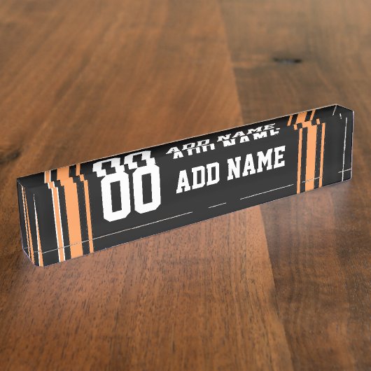 チームのジャージーと名前をカスタムすると番号 デスクネームプレート (側面)