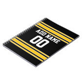 チームのジャージーと名前をカスタムすると番号 ノートブック (左側)