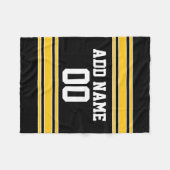 チームのジャージーと名前をカスタムすると番号 フリースブランケット (正面(横))