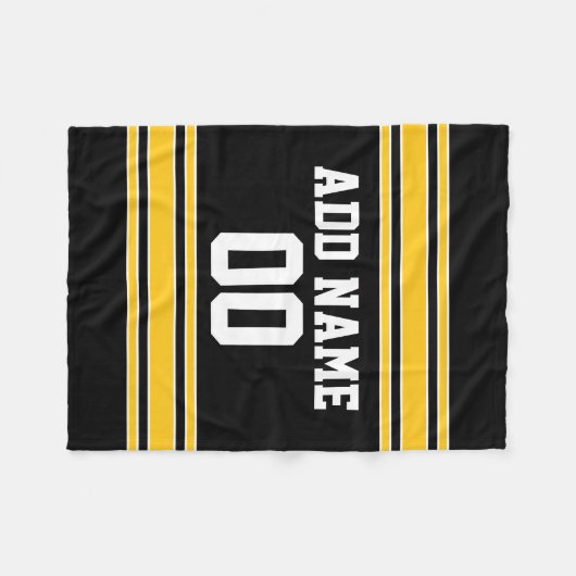 チームのジャージーと名前をカスタムすると番号 フリースブランケット (正面(横))