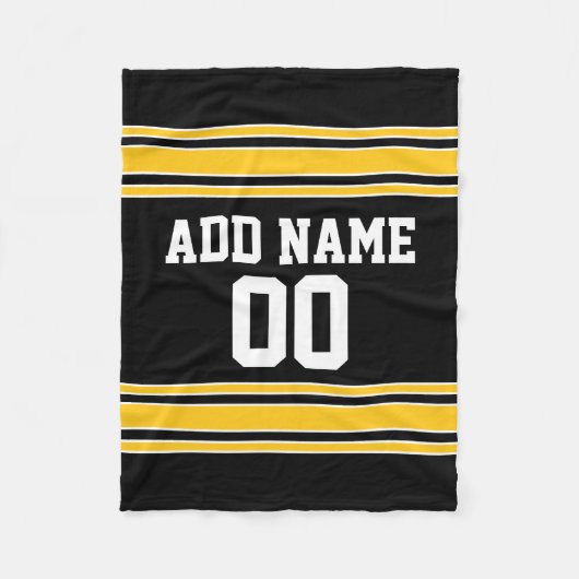 チームのジャージーと名前をカスタムすると番号 フリースブランケット (正面)