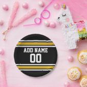 チームのジャージーと名前をカスタムすると番号 ペーパープレート (パーティー)