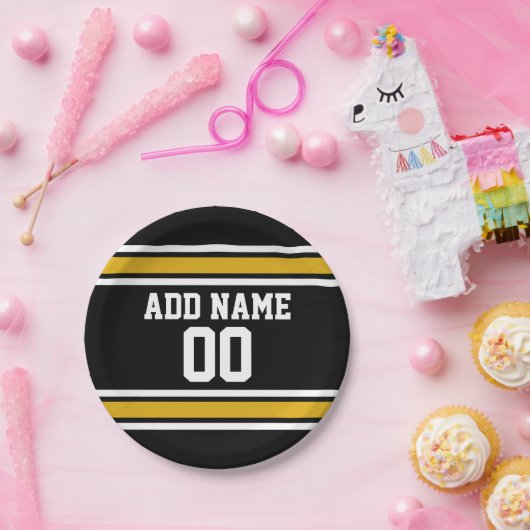 チームのジャージーと名前をカスタムすると番号 ペーパープレート (パーティー)
