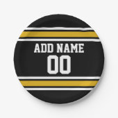 チームのジャージーと名前をカスタムすると番号 ペーパープレート (正面)