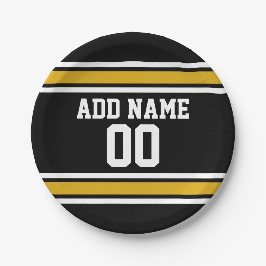 チームのジャージーと名前をカスタムすると番号 ペーパープレート (正面)