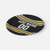 チームのジャージーと名前をカスタムすると番号 ペーパープレート (アングル)