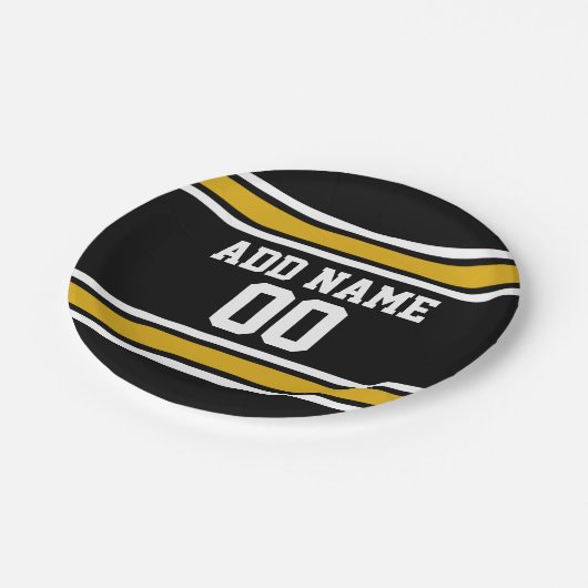 チームのジャージーと名前をカスタムすると番号 ペーパープレート (アングル)