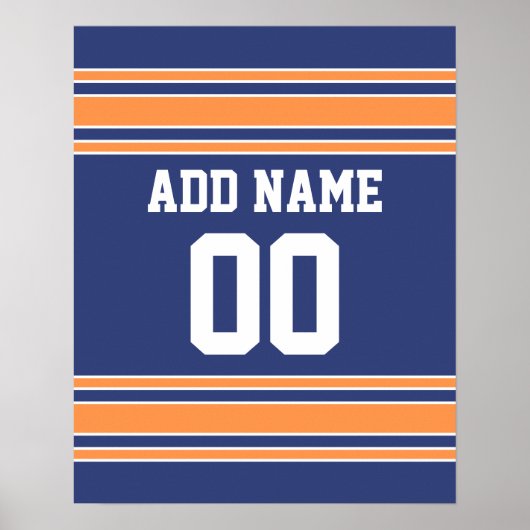 チームのジャージーと名前をカスタムすると番号 ポスター (正面)