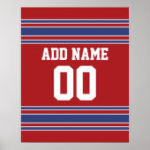 チームのジャージーと名前をカスタムすると番号 ポスター (正面)