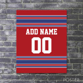 チームのジャージーと名前をカスタムすると番号 ポスター