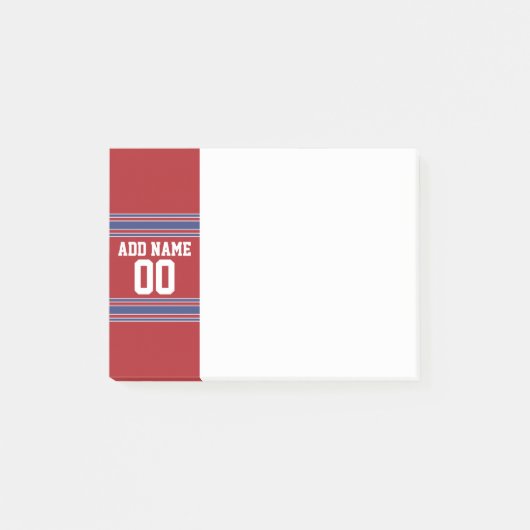 チームのジャージーと名前をカスタムすると番号 ポストイット (正面)