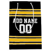 チームのジャージーと名前をカスタムすると番号 ミディアムペーパーバッグ (正面)