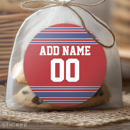 チームのジャージーと名前をカスタムすると番号 ラウンドシール