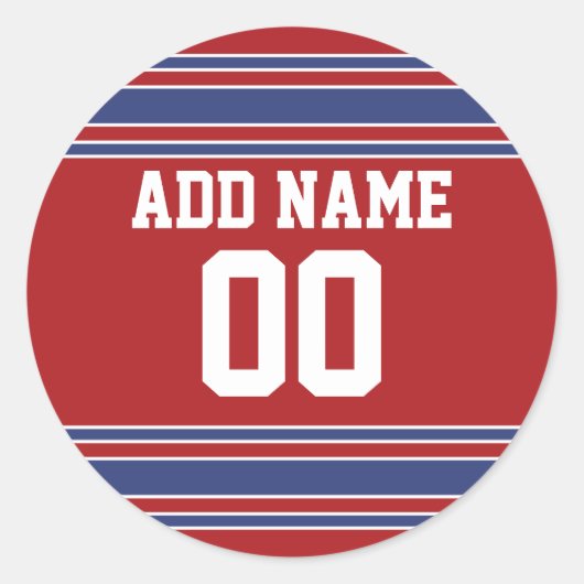 チームのジャージーと名前をカスタムすると番号 ラウンドシール (正面)