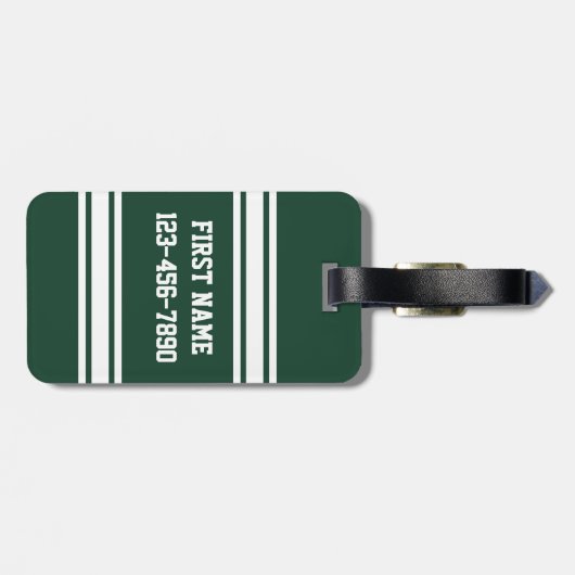 チームのジャージーと名前をカスタムすると番号 ラゲッジタグ (裏面横)