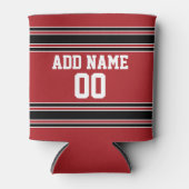 チームのジャージーと名前をカスタムすると番号 缶クーラー (正面)