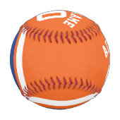 チームのジャージーと名前をカスタムすると番号 野球ボール (裏面)