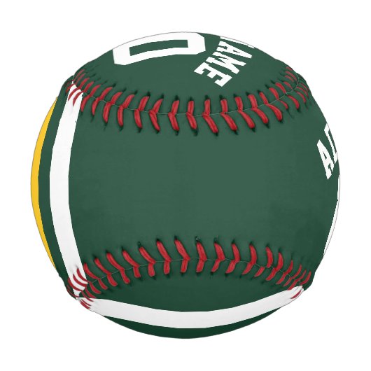 チームのジャージーと名前をカスタムすると番号 野球ボール (正面)