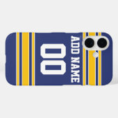 チームのジャージーと名前をカスタムすると番号 Case-Mate iPhoneケース (裏面 (横))