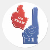 チームのスタンプに移動 ラウンドシール (正面)