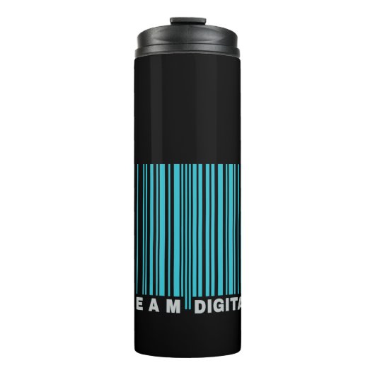 チームのデジタルバーコードおたく タンブラー (正面)