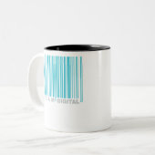 チームのデジタルバーコードおたく ツートーンマグカップ (正面左)
