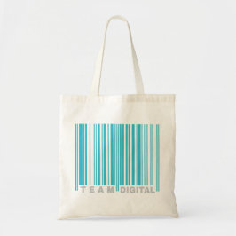 チームのデジタルバーコードおたく トートバッグ