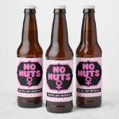 チームのナッツなしおもしろいジェンダーが赤ちゃんシャワーを明らかにする ビールラベル (ボトル)