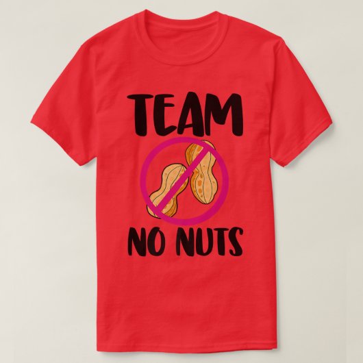 チームのナッツのおもしろい性別の表示 Tシャツ (デザイン正面)