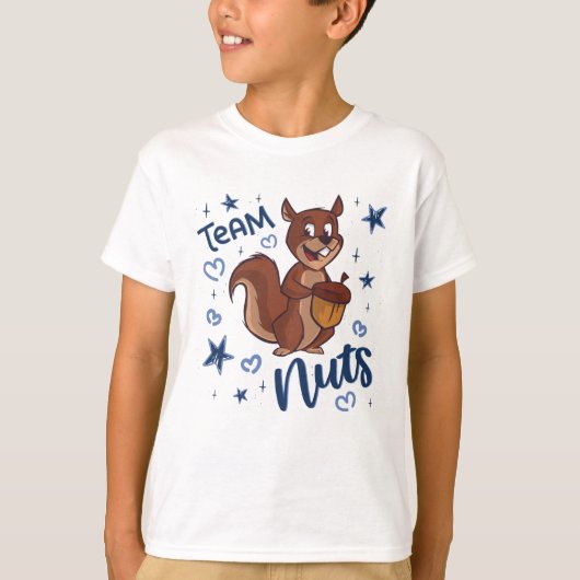 チームのナッツ性別リビールブルーボーイパーティー Tシャツ (正面)