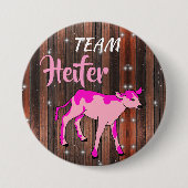 「チームのハイファー」ピンクのジェンダーが明らかにする 缶バッジ (正面)