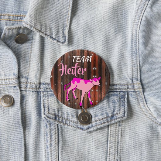 「チームのハイファー」ピンクのジェンダーが明らかにする 缶バッジ (インサイチュ)